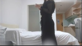 酒店狂操！黑色长裙极品外围女，巨乳蜜鲍紧致到销魂内射